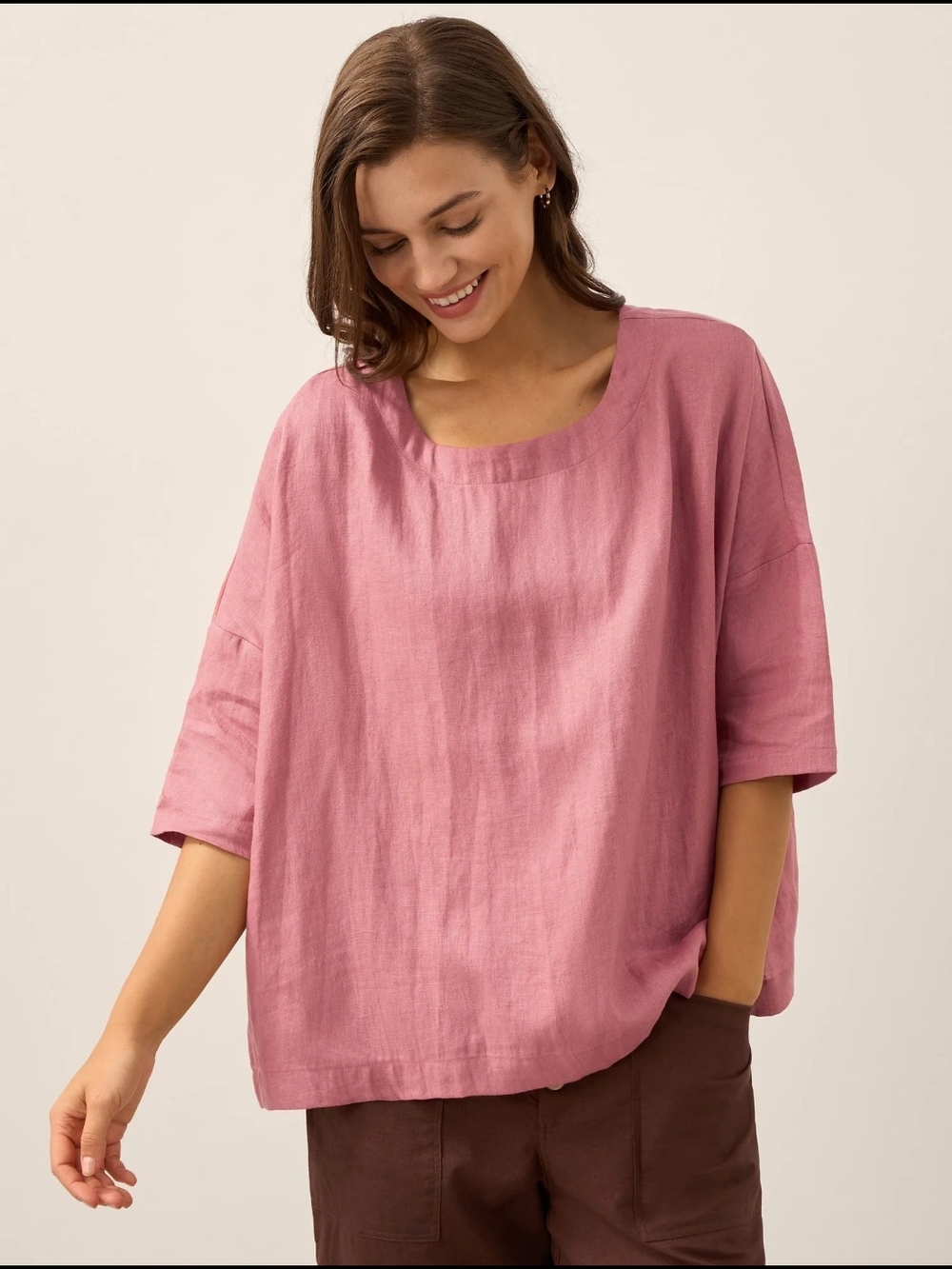 Lintico Linen Boatneck Top